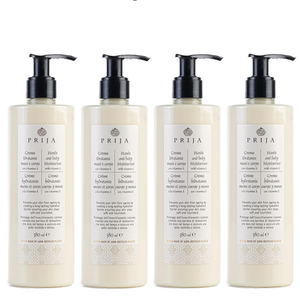 Prija Bodylotion mit Vitamin E 4x 380ml Körpercreme für Hände und Körper